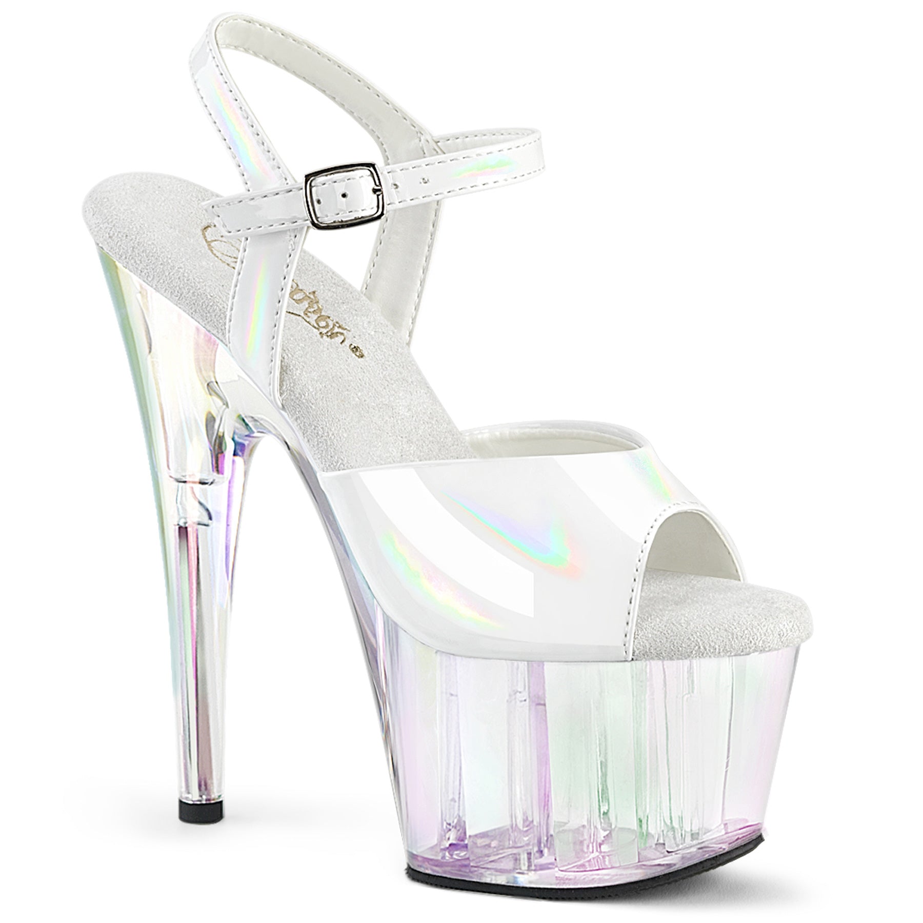 Pleaser   ADORE-709HT Wht Holo/Holo Tinted