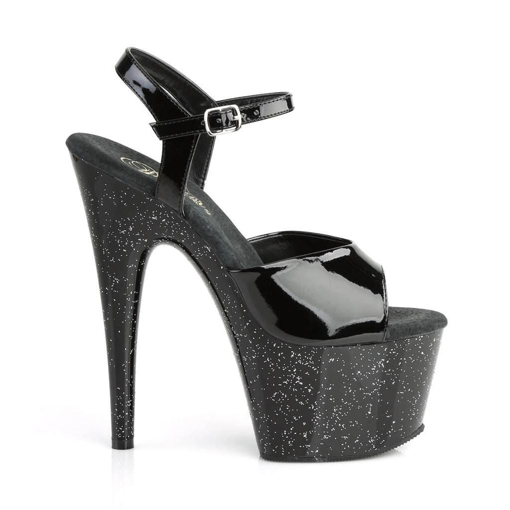 Pleaser Women's Platform Shoes ADORE-709MG Blk Pat/Blk