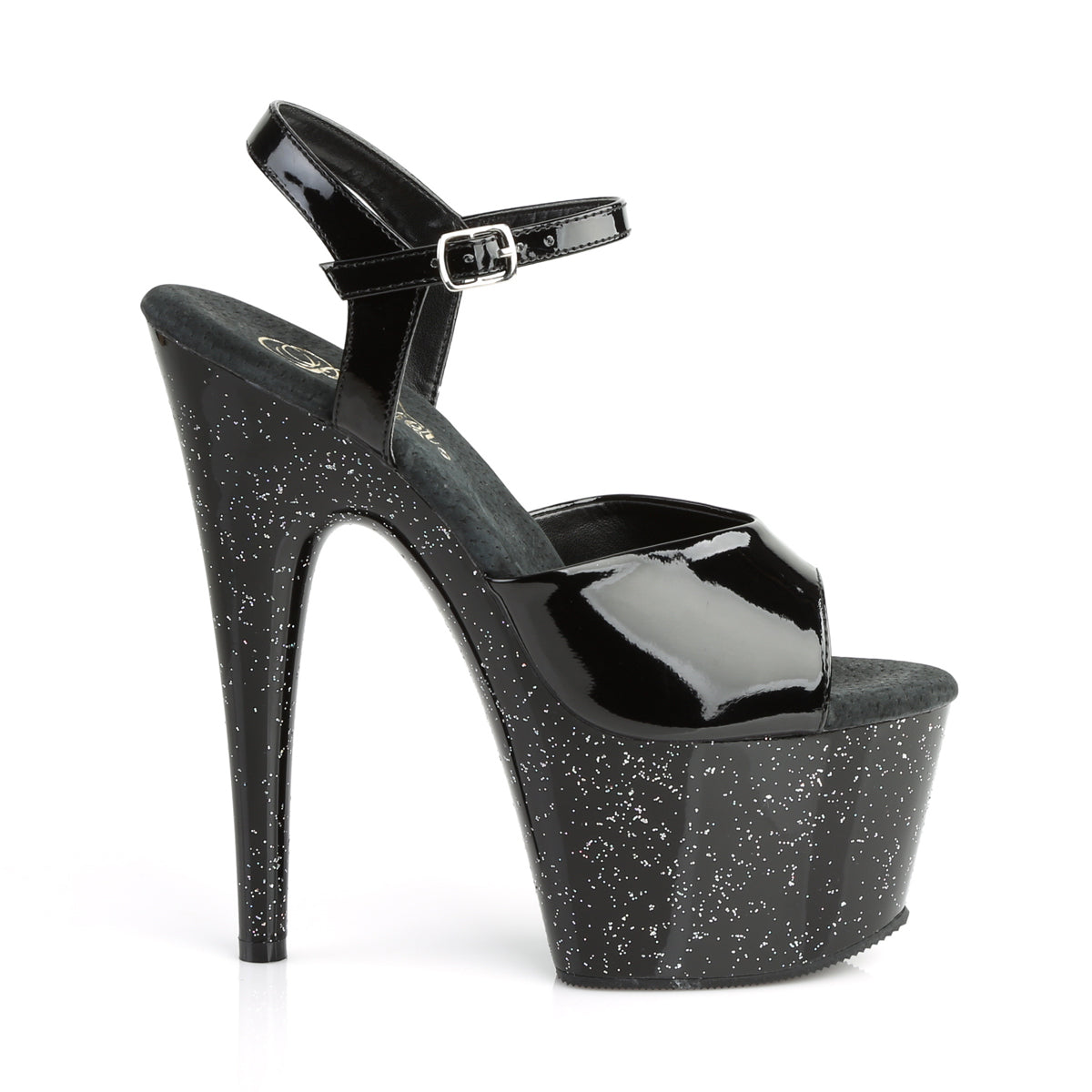Pleaser Women's Platform Shoes ADORE-709MG Blk Pat/Blk