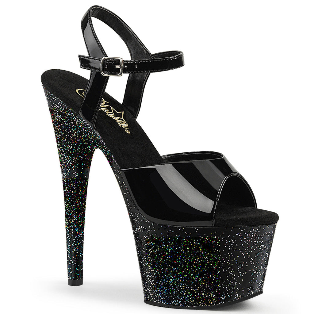 Pleaser Women's Platform Shoes ADORE-709MG Blk Pat/Blk