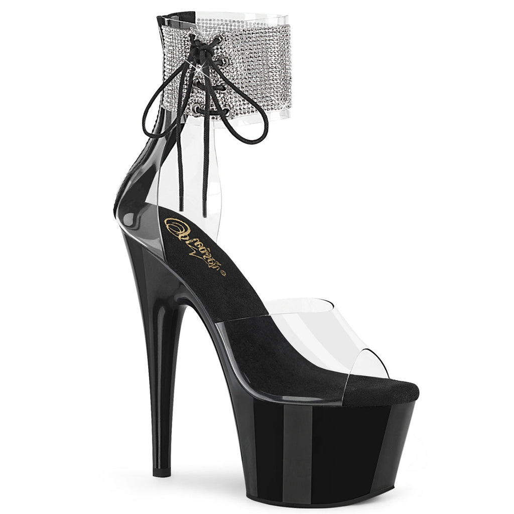 Pleaser Womens Sandals ADORE-724RS Clr/Blk