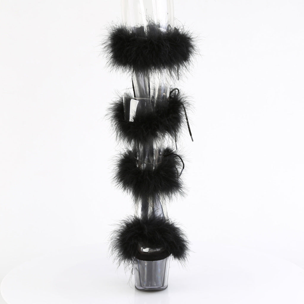 Pleaser   ADORE-728F Clr-Blk Fur/M