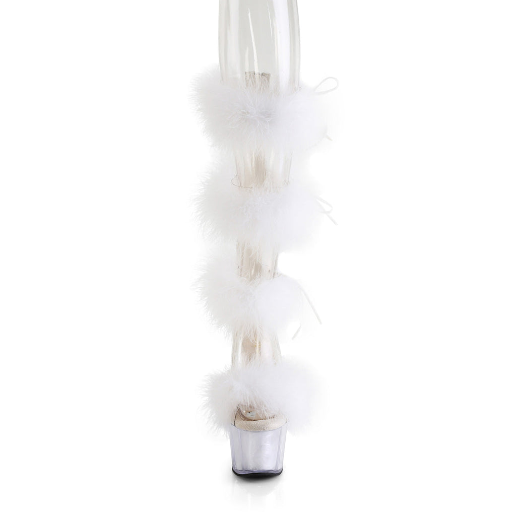 Pleaser   ADORE-728F Clr-Wht Fur/M