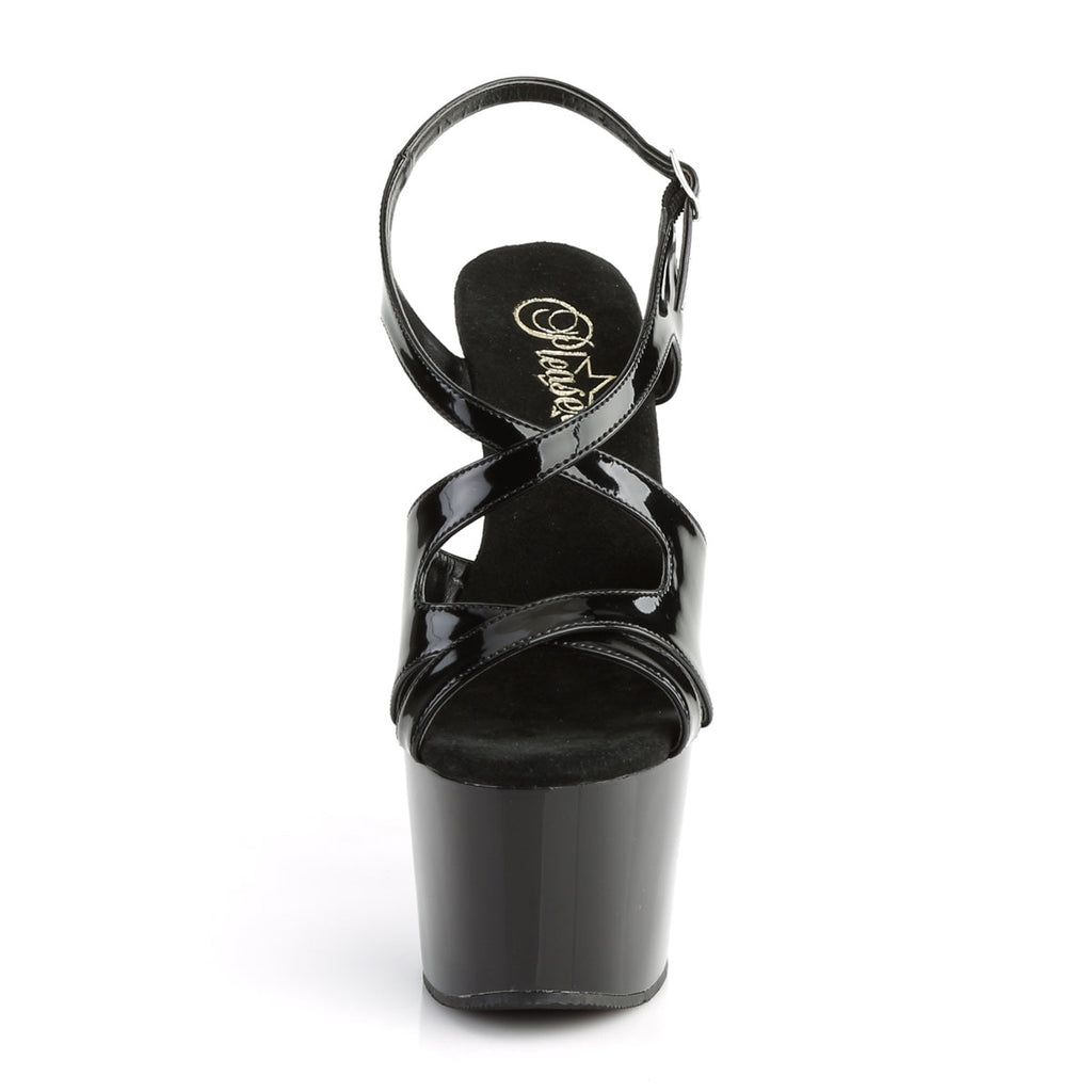 Pleaser Womens Sandals ADORE-730 Blk Pat/Blk