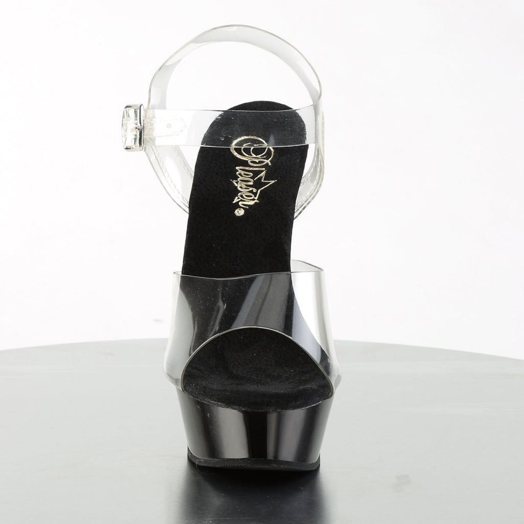 Pleaser Womens Sandals ALLURE-608 Clr/Blk