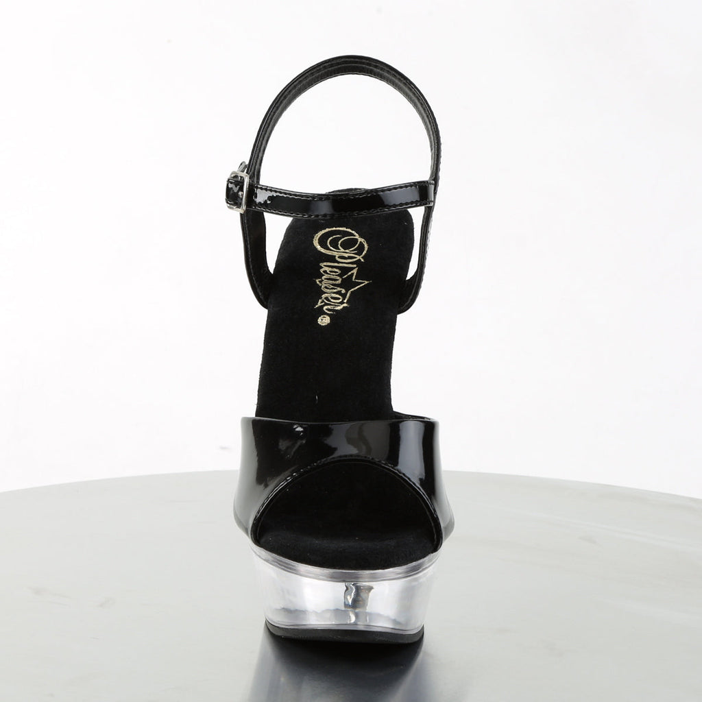 Pleaser Womens Sandals ALLURE-609 Blk Pat/Clr