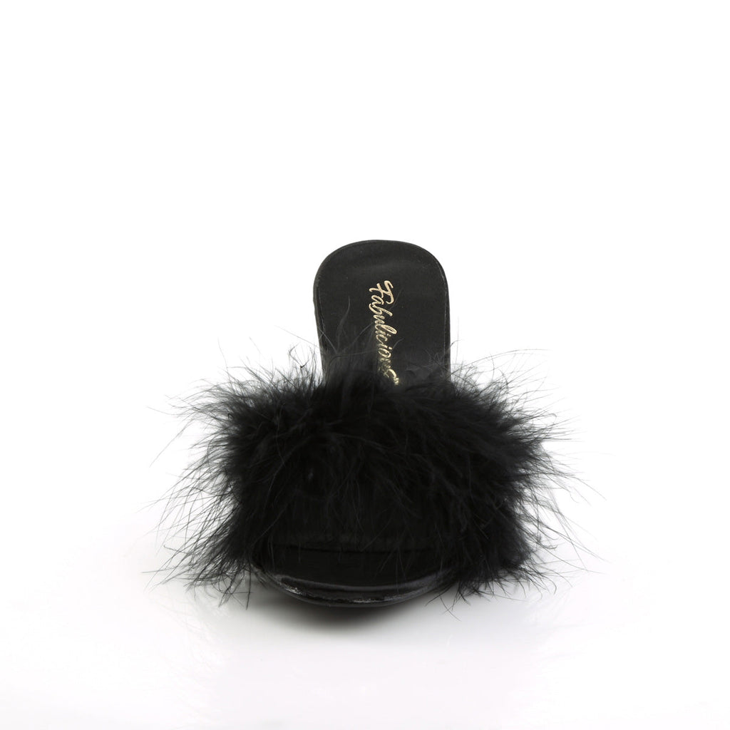 Fabulicious Womens Sandals AMOUR-03 Blk Pu-Fur