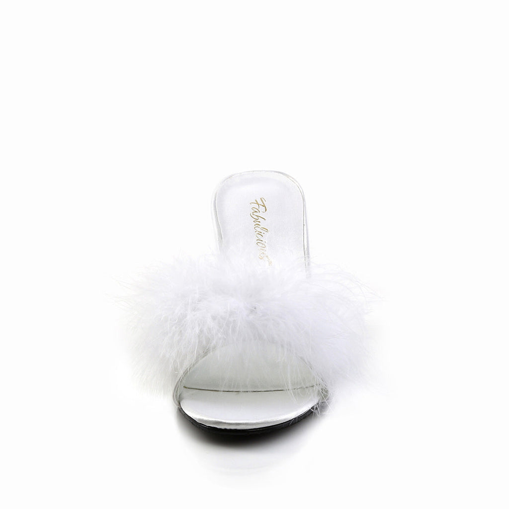 Fabulicious Womens Sandals AMOUR-03 Wht Pu-Fur