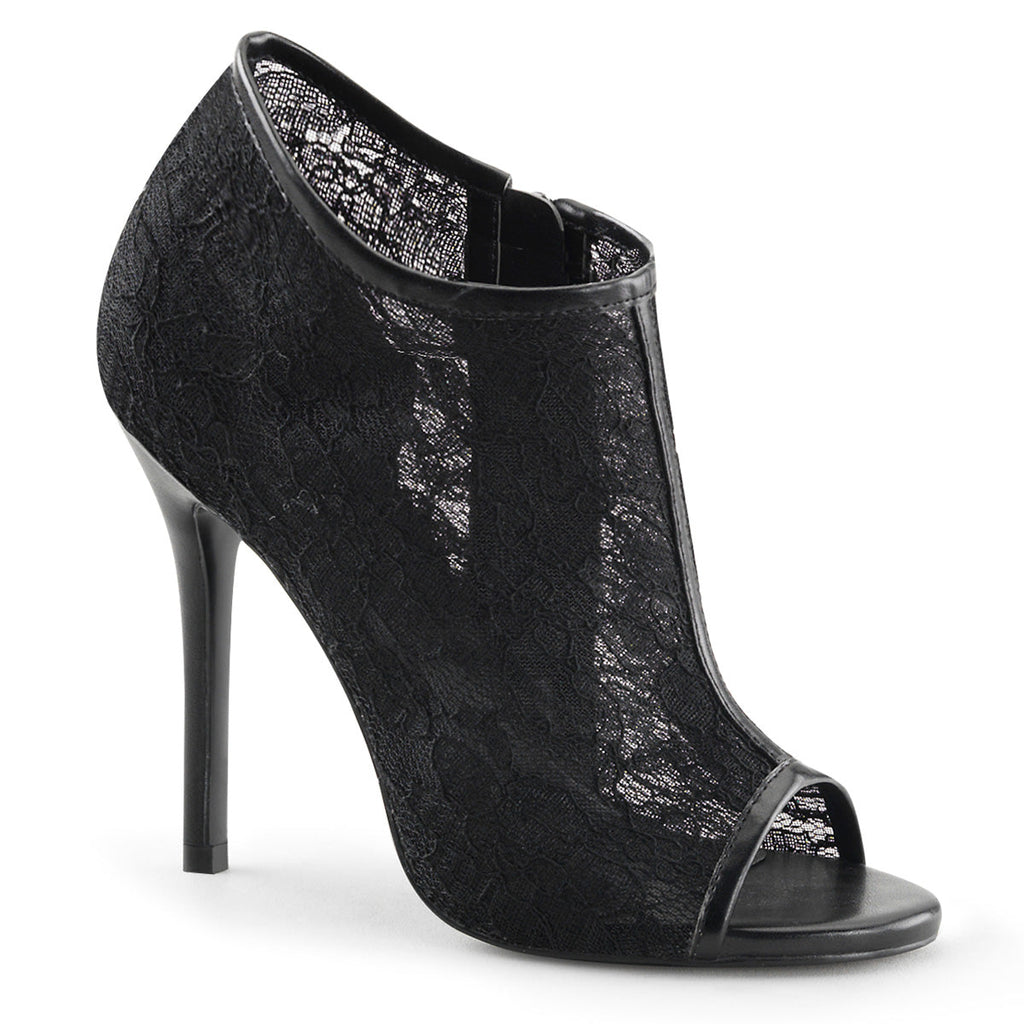 Fabulicious Womens Sandals AMUSE-56 Blk Lace-Mesh