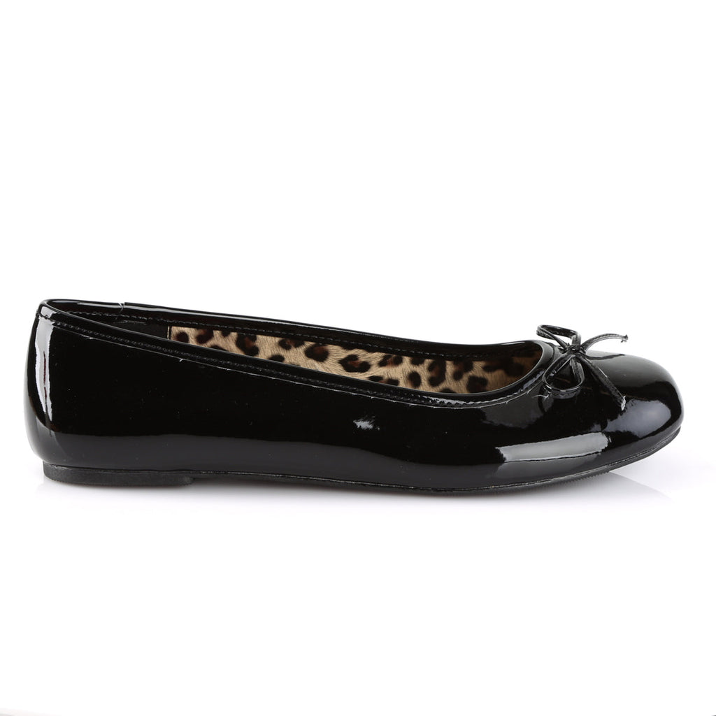 Pleaser Pink Label Womens Pumps ANNA-01 Blk Pat