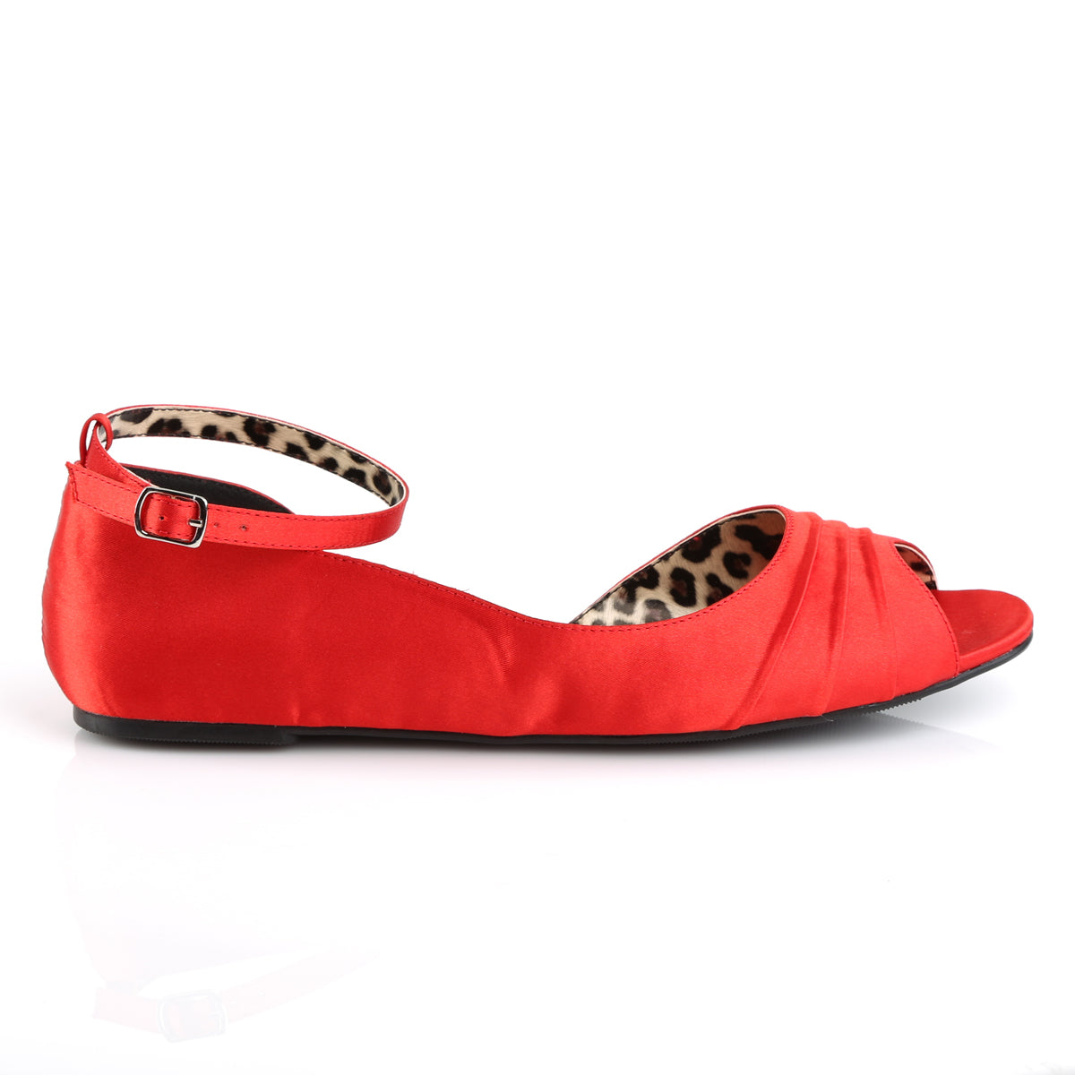 Pleaser Pink Label Womens Pumps ANNA-03 Red Satin