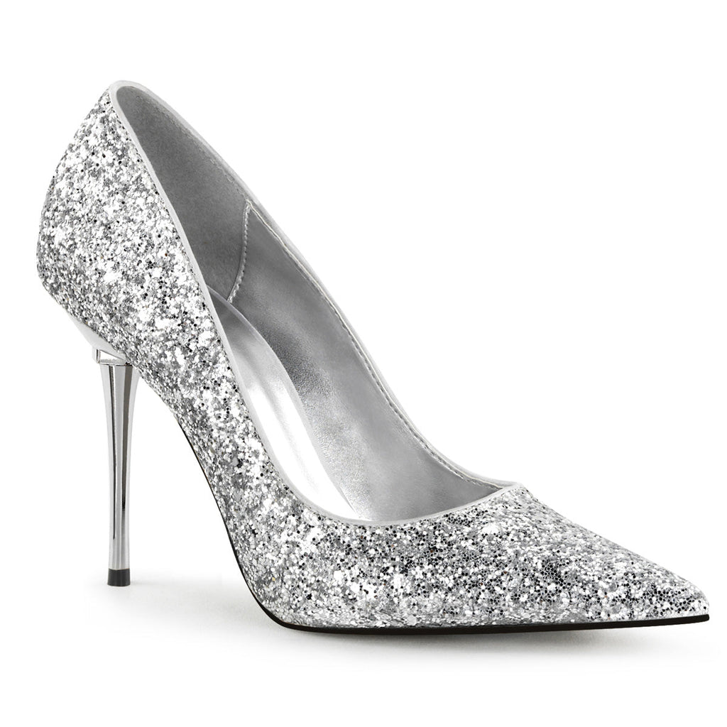 Pleaser Womens Pumps APPEAL-20G Slv Gltr Pu