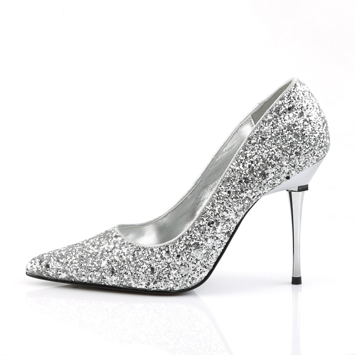 Pleaser Womens Pumps APPEAL-20G Slv Gltr Pu