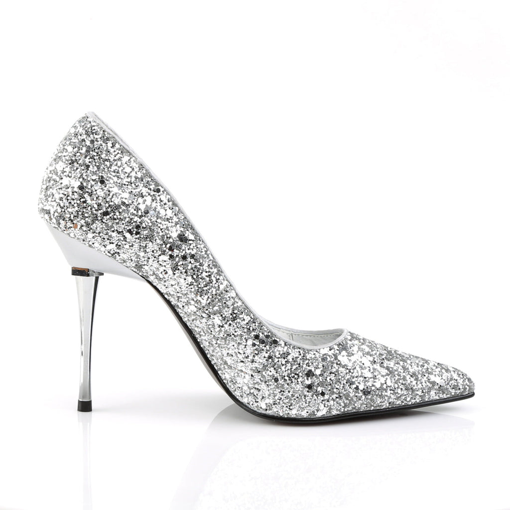 Pleaser Womens Pumps APPEAL-20G Slv Gltr Pu