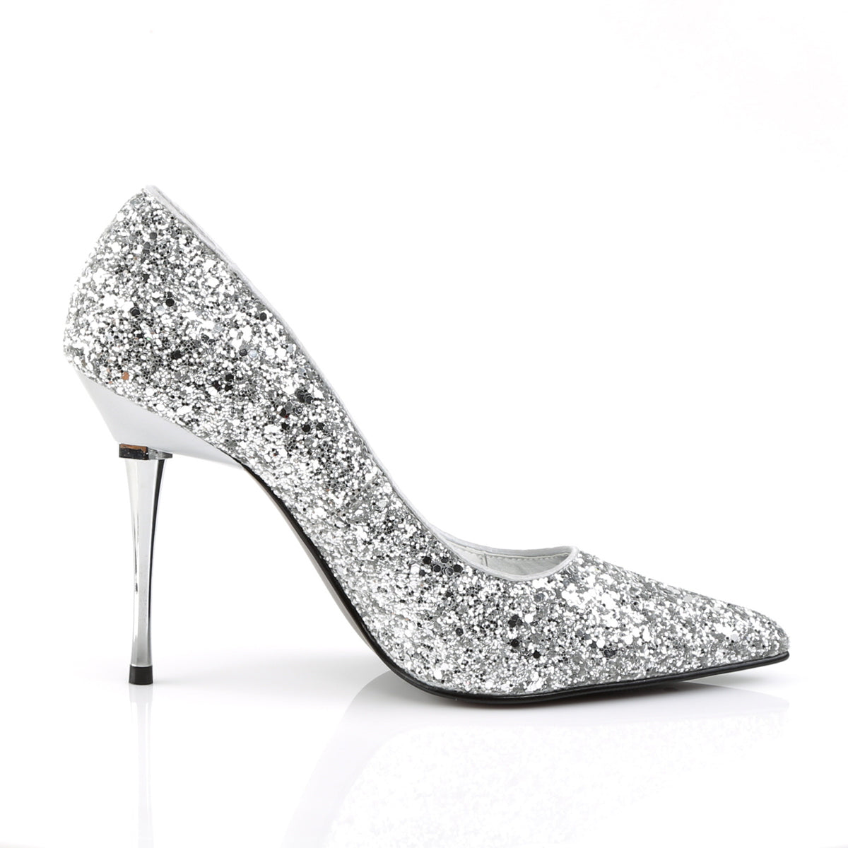 Pleaser Womens Pumps APPEAL-20G Slv Gltr Pu