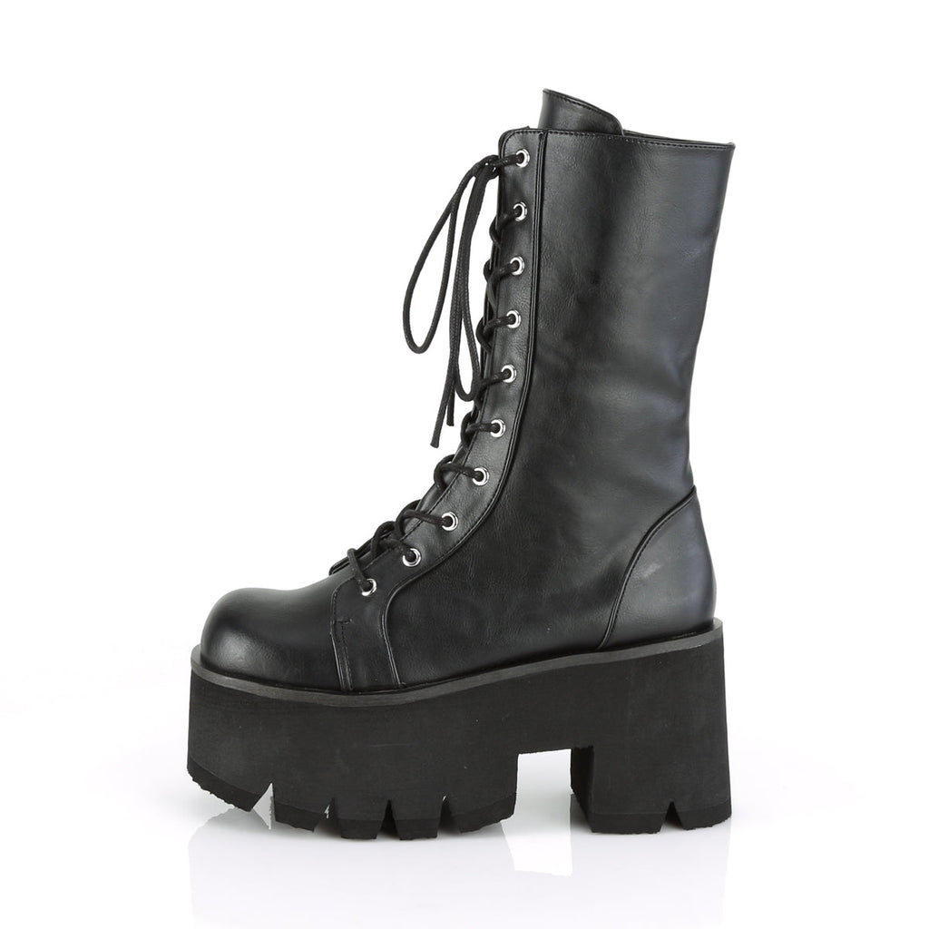 DemoniaCult Womens Boots ASHES-105 Blk Vegan Leather