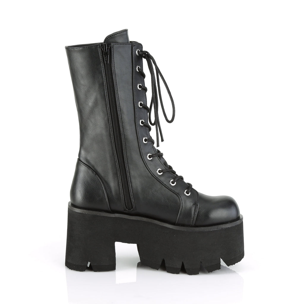 DemoniaCult Womens Boots ASHES-105 Blk Vegan Leather