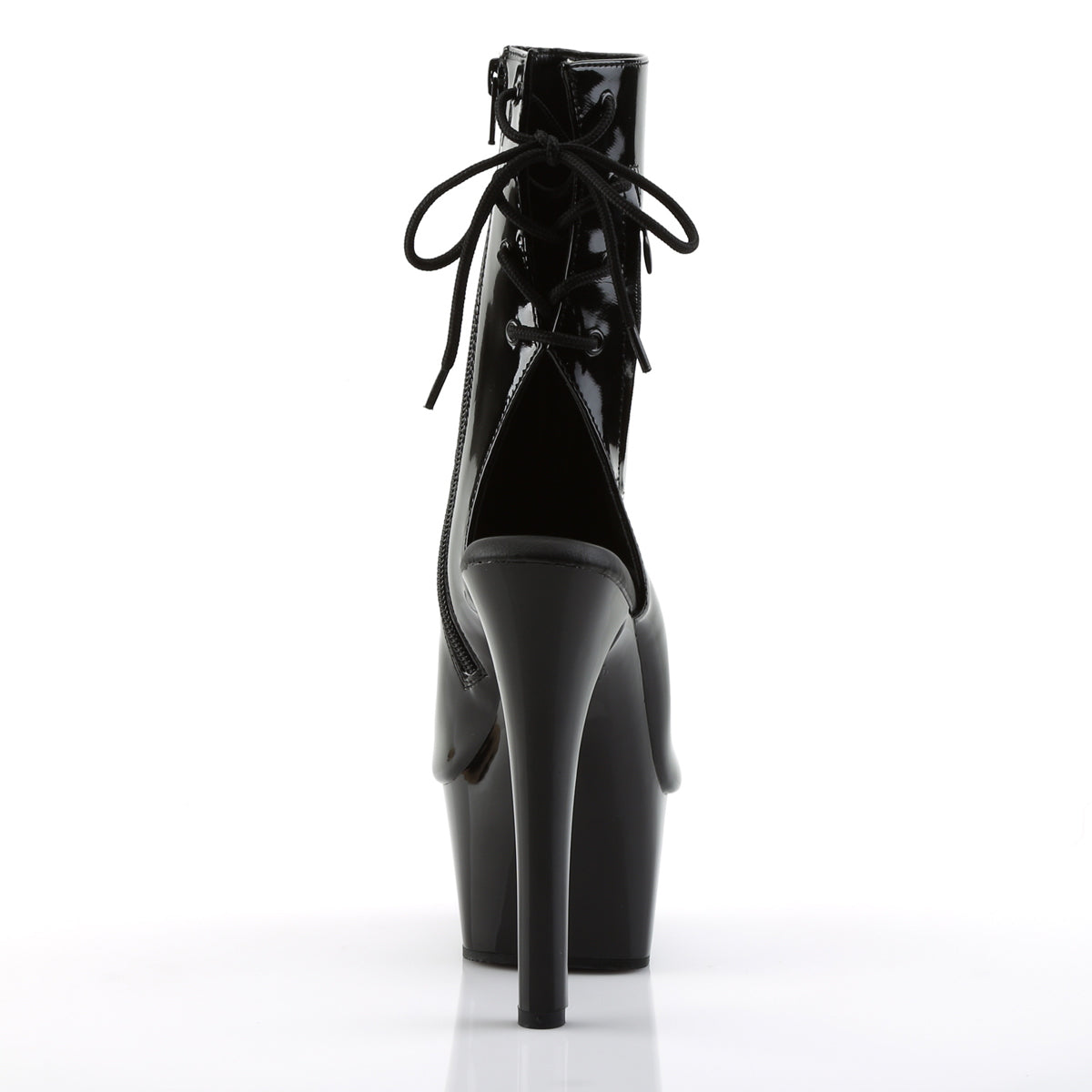 Pleaser Womens Ankle Boots ASPIRE-1018 Blk Pat/Blk