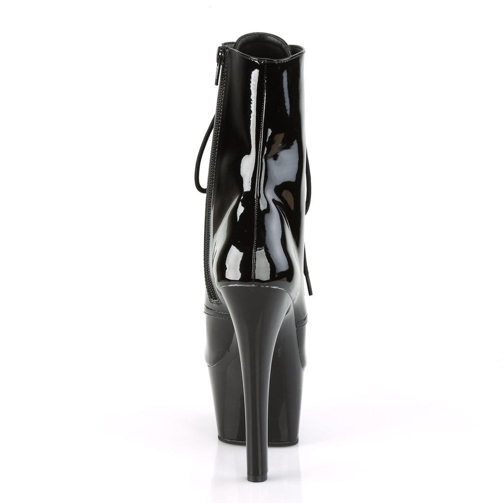 Pleaser Womens Ankle Boots ASPIRE-1020 Blk Pat/Blk