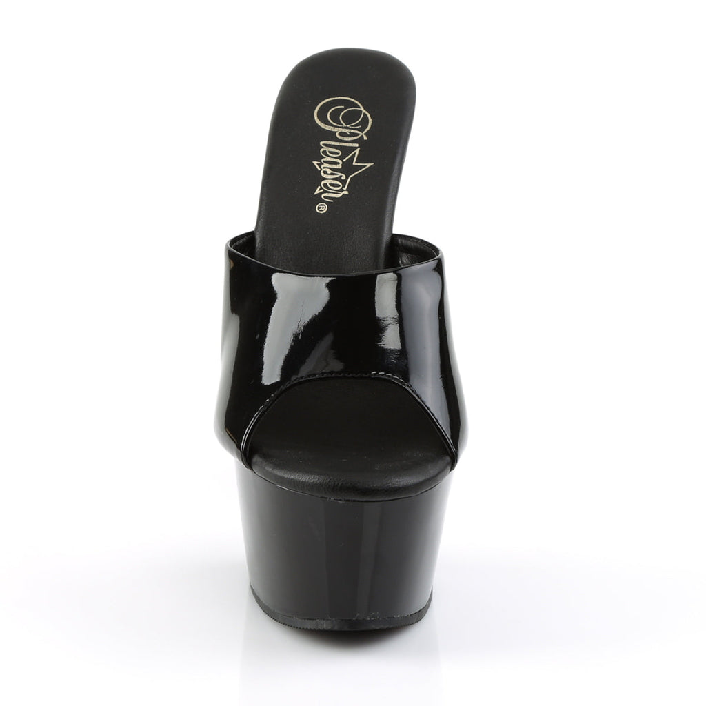 Pleaser Womens Sandals ASPIRE-601 Blk Pat/Blk