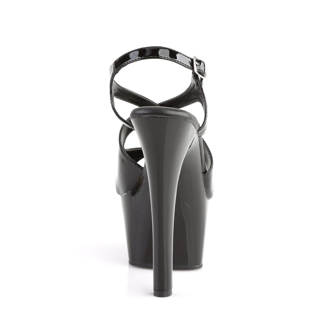 Pleaser Womens Sandals ASPIRE-630 Blk Pat/Blk