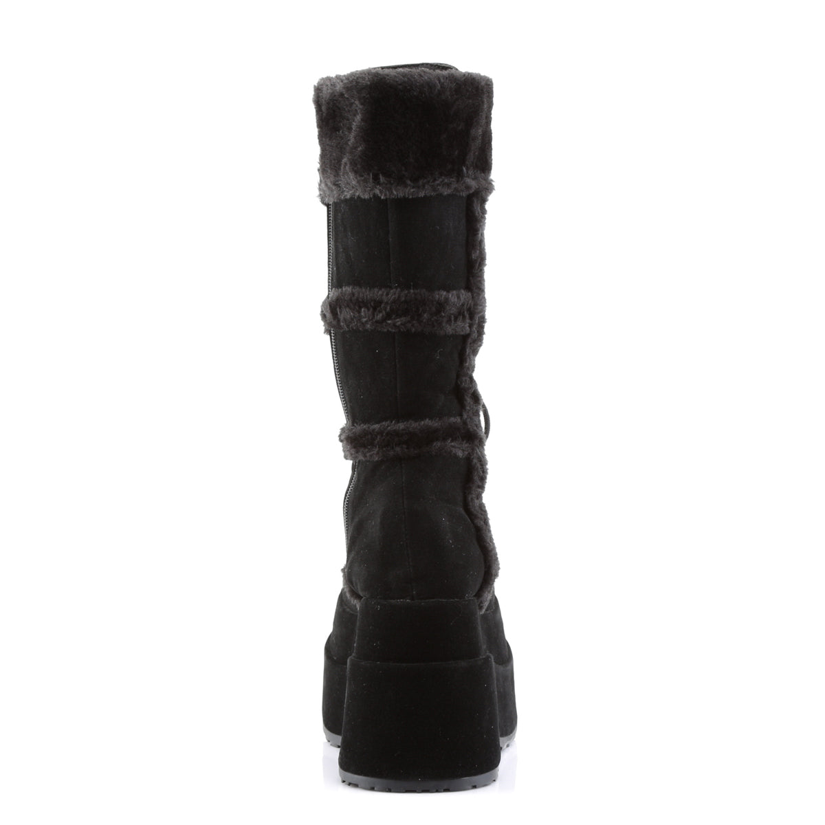 DemoniaCult Womens Boots BEAR-202 Blk Vegan Suede