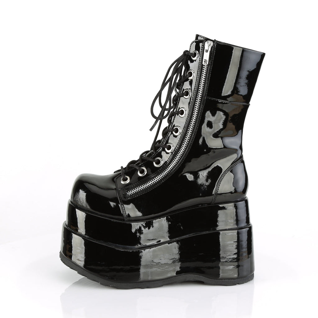 DemoniaCult Womens Boots BEAR-265 Blk Pat