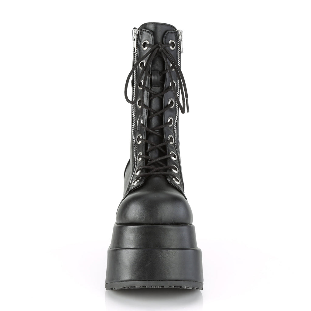 DemoniaCult Womens Boots BEAR-265 Blk Vegan Leather