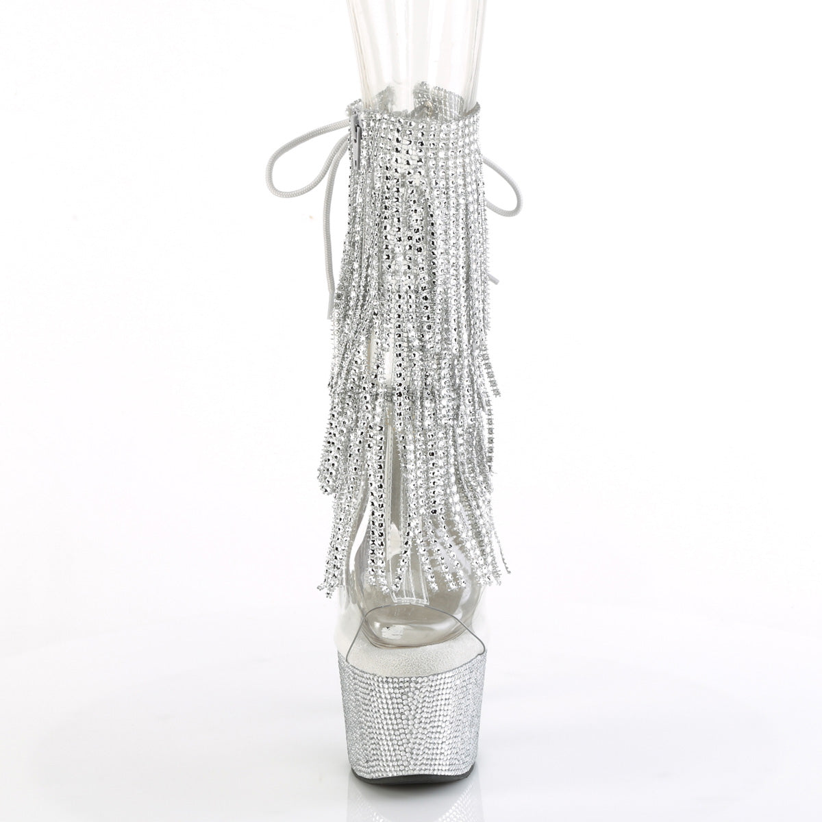 Pleaser  Ankle Boots BEJEWELED-1017RSF-7 Clr-Slv/Slv RS