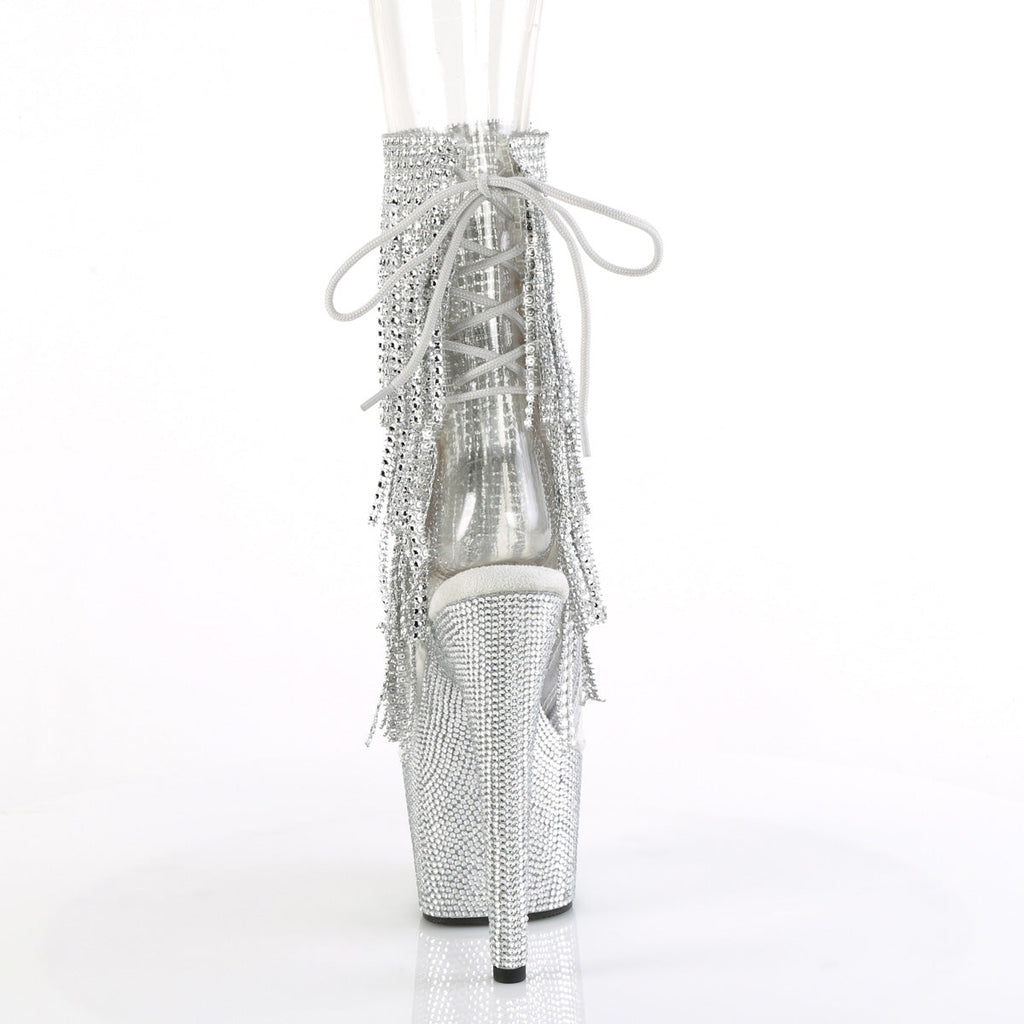 Pleaser  Ankle Boots BEJEWELED-1017RSF-7 Clr-Slv/Slv RS