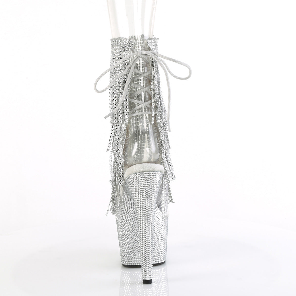 Pleaser  Ankle Boots BEJEWELED-1017RSF-7 Clr-Slv/Slv RS
