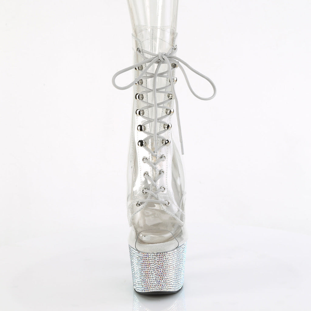Pleaser  Ankle Boots BEJEWELED-1021C-7 Clr-RS/Slv AB RS