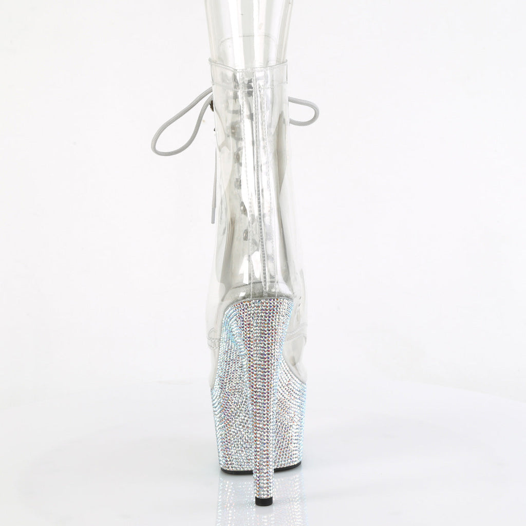 Pleaser  Ankle Boots BEJEWELED-1021C-7 Clr-RS/Slv AB RS