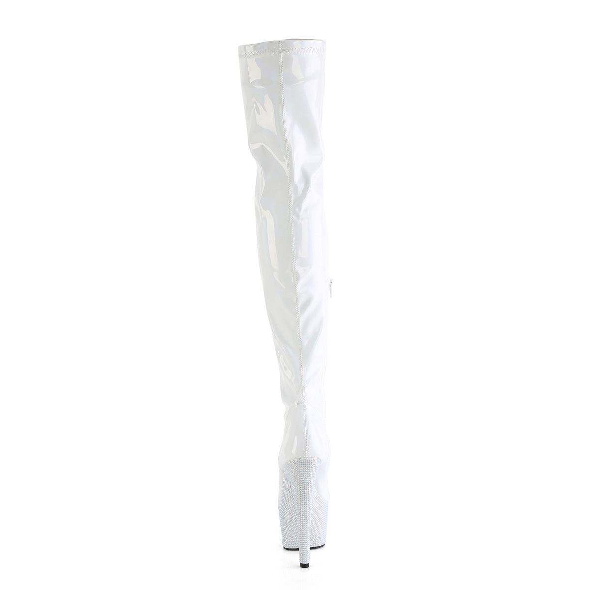 Pleaser  Boots BEJEWELED-3000-7 Wht Str Holo Pat/Wht RS