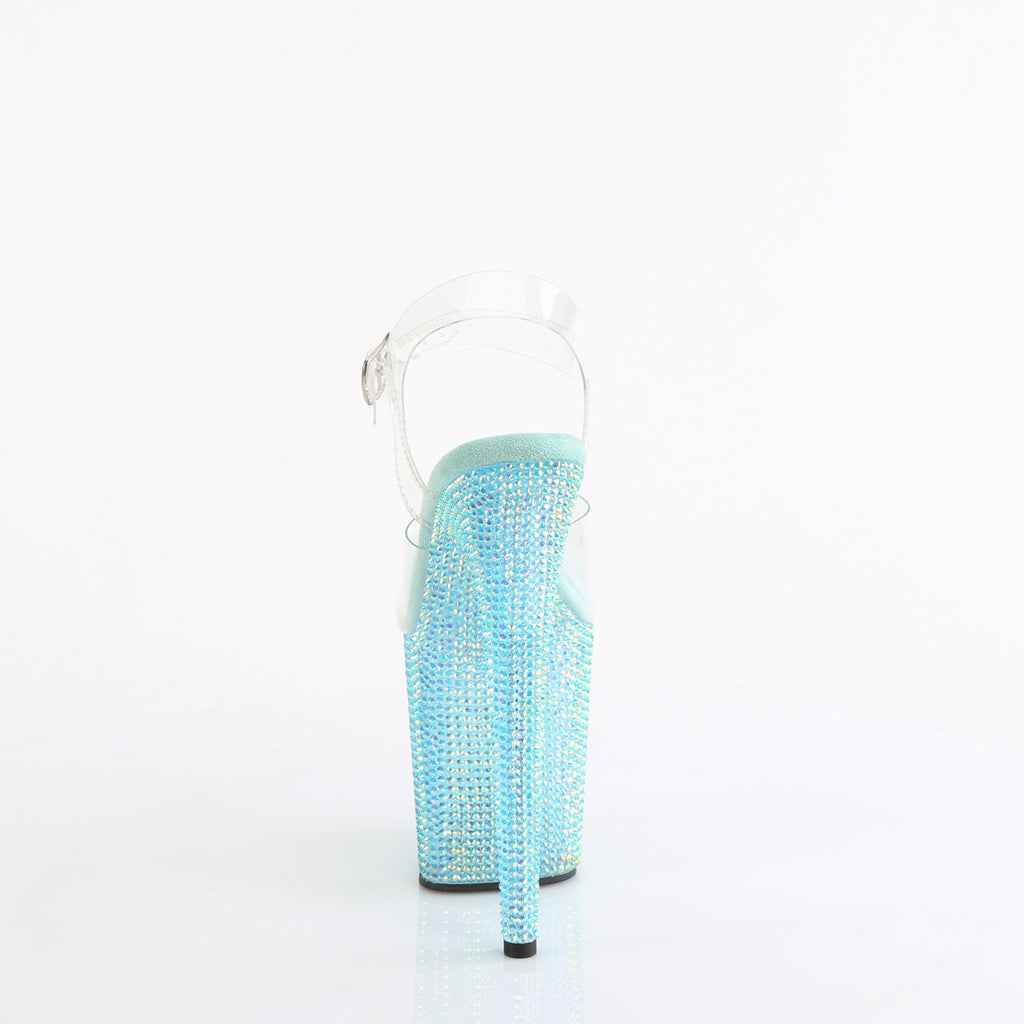 Pleaser   BEJEWELED-808RRS Clr/Aqua RS