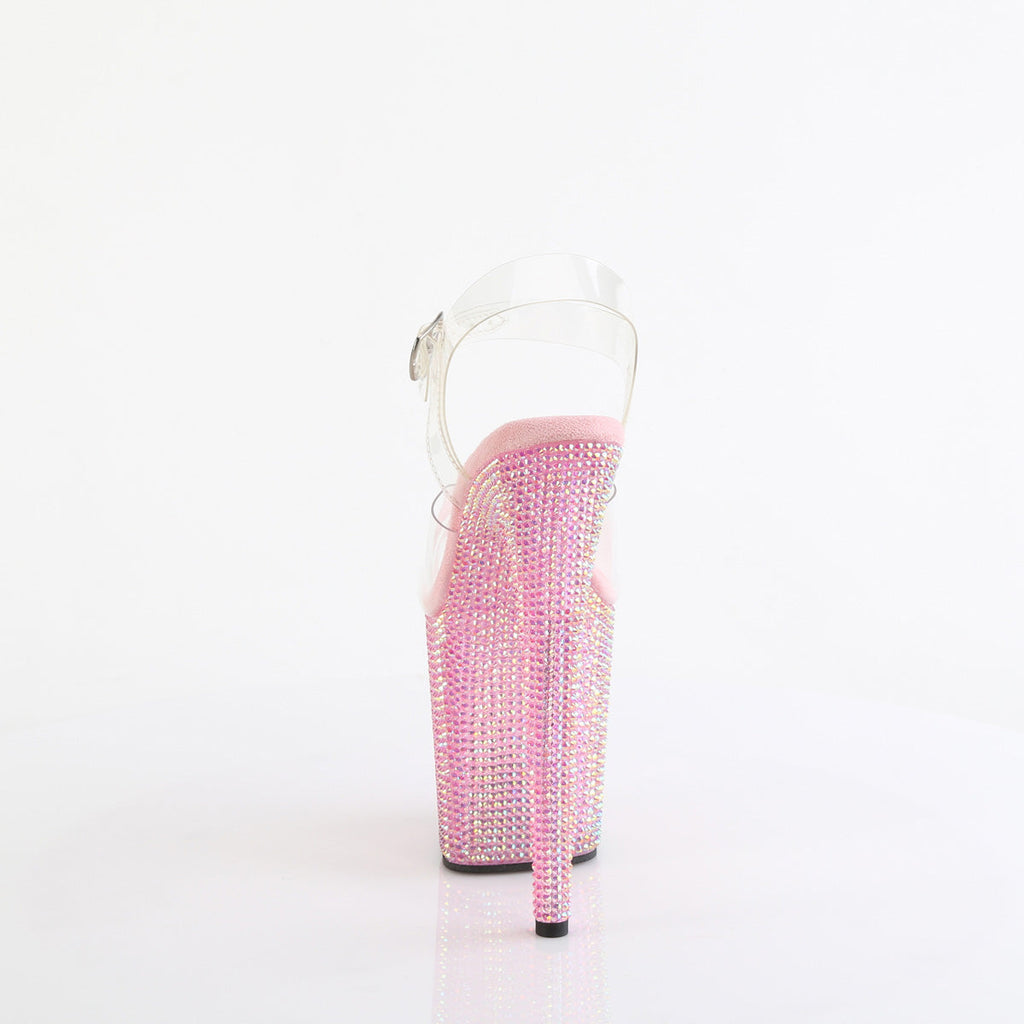 Pleaser   BEJEWELED-808RRS Clr/B. Pink RS