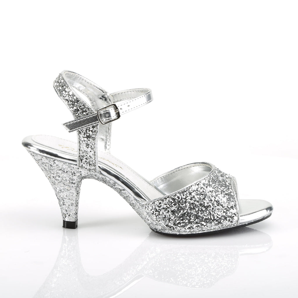 Fabulicious Womens Sandals BELLE-309G Slv Glitter/Slv Glitter