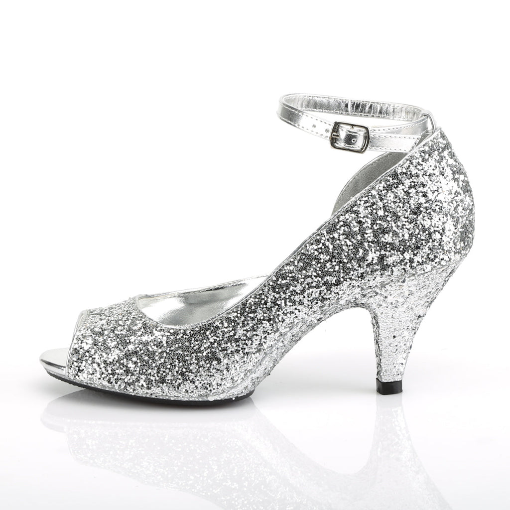 Fabulicious Womens Sandals BELLE-381G Slv Glitter/Slv Glitter
