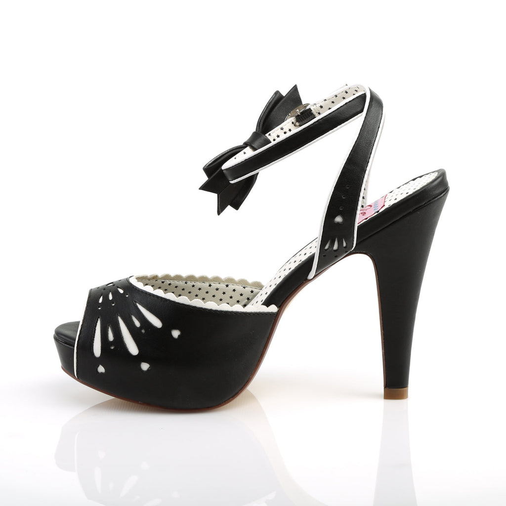 Pin Up Couture Womens Pumps BETTIE-01 Blk Faux Leather