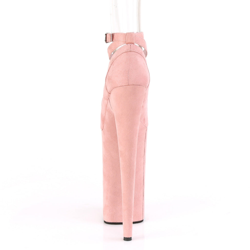 Pleaser Womens Sandals BEYOND-087FS B. Pink Faux Suede/B. Pink Faux Suede
