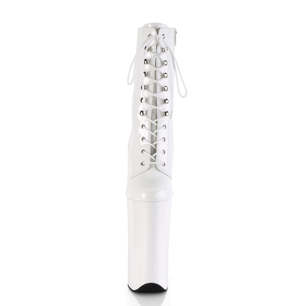 Pleaser Womens Ankle Boots BEYOND-1020 Wht Pat/Wht