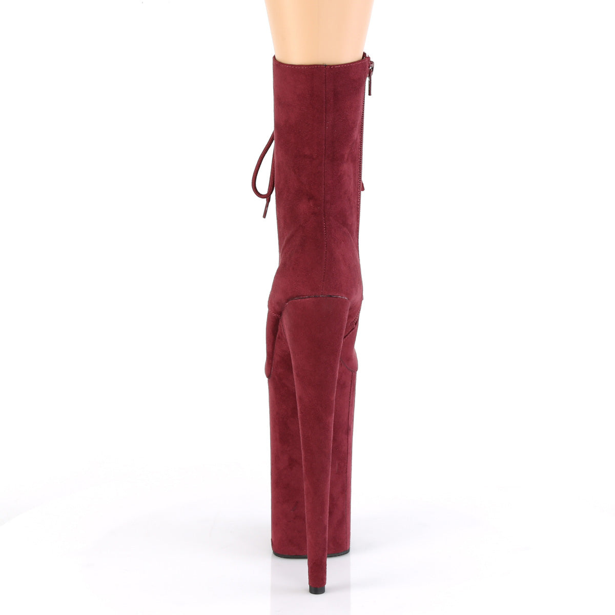 Pleaser Womens Ankle Boots BEYOND-1020FS Burgundy F.Suede/Burgundy F.Suede