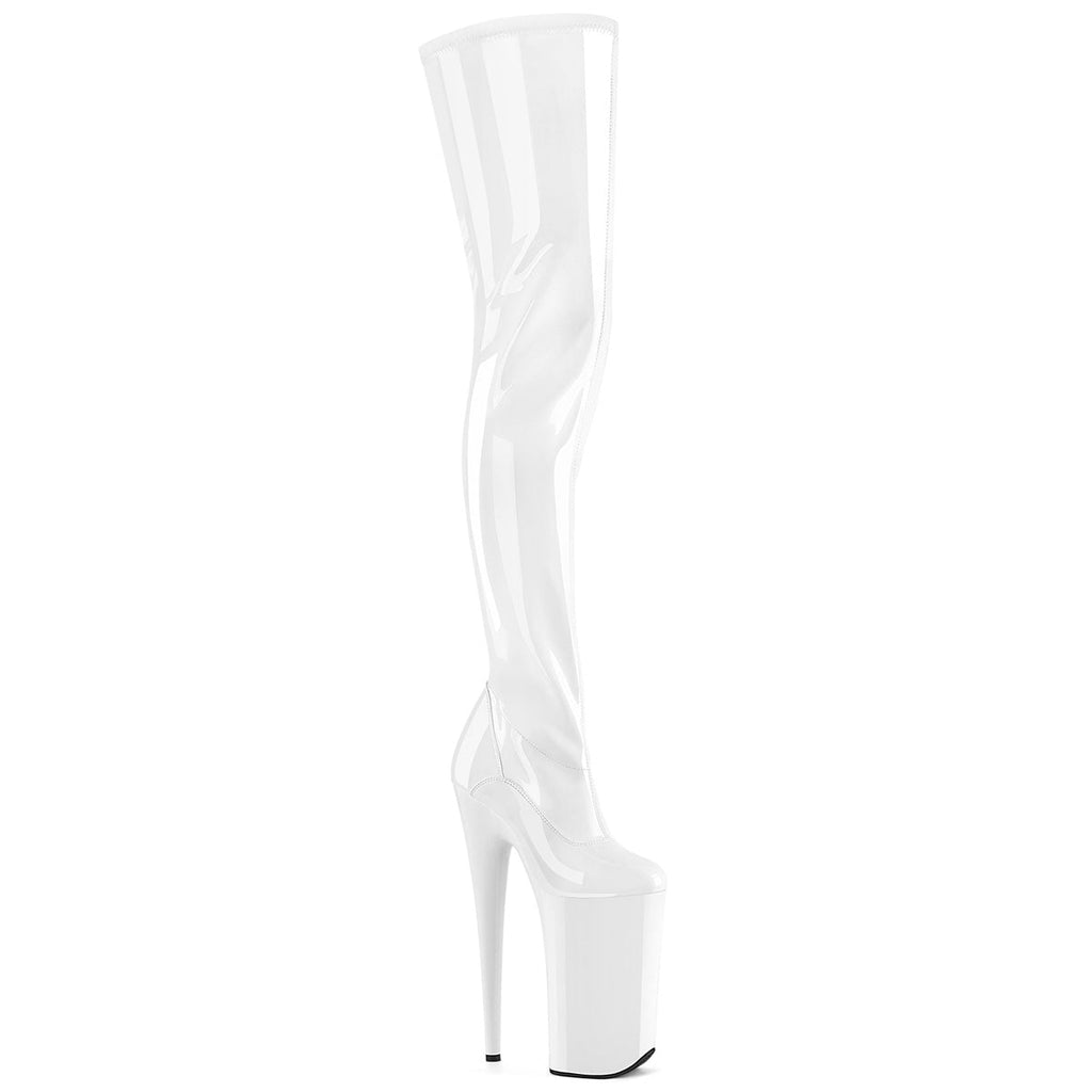 Pleaser   BEYOND-4000 Wht Str Pat/Wht