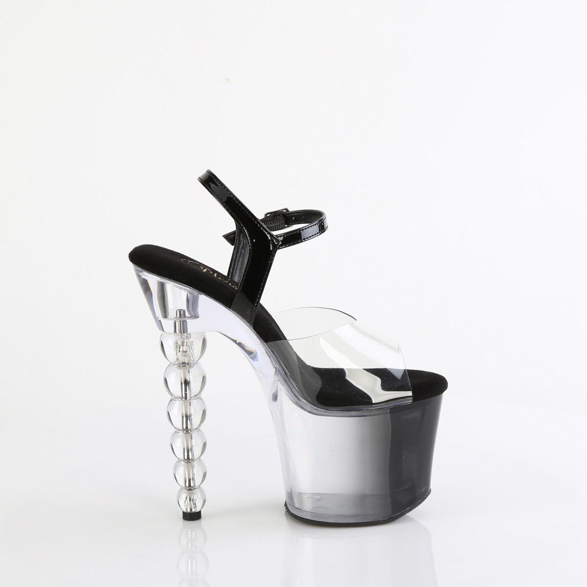 Pleaser   BLISS-708-1BC Clr-Blk/Blk-Clr Ombre