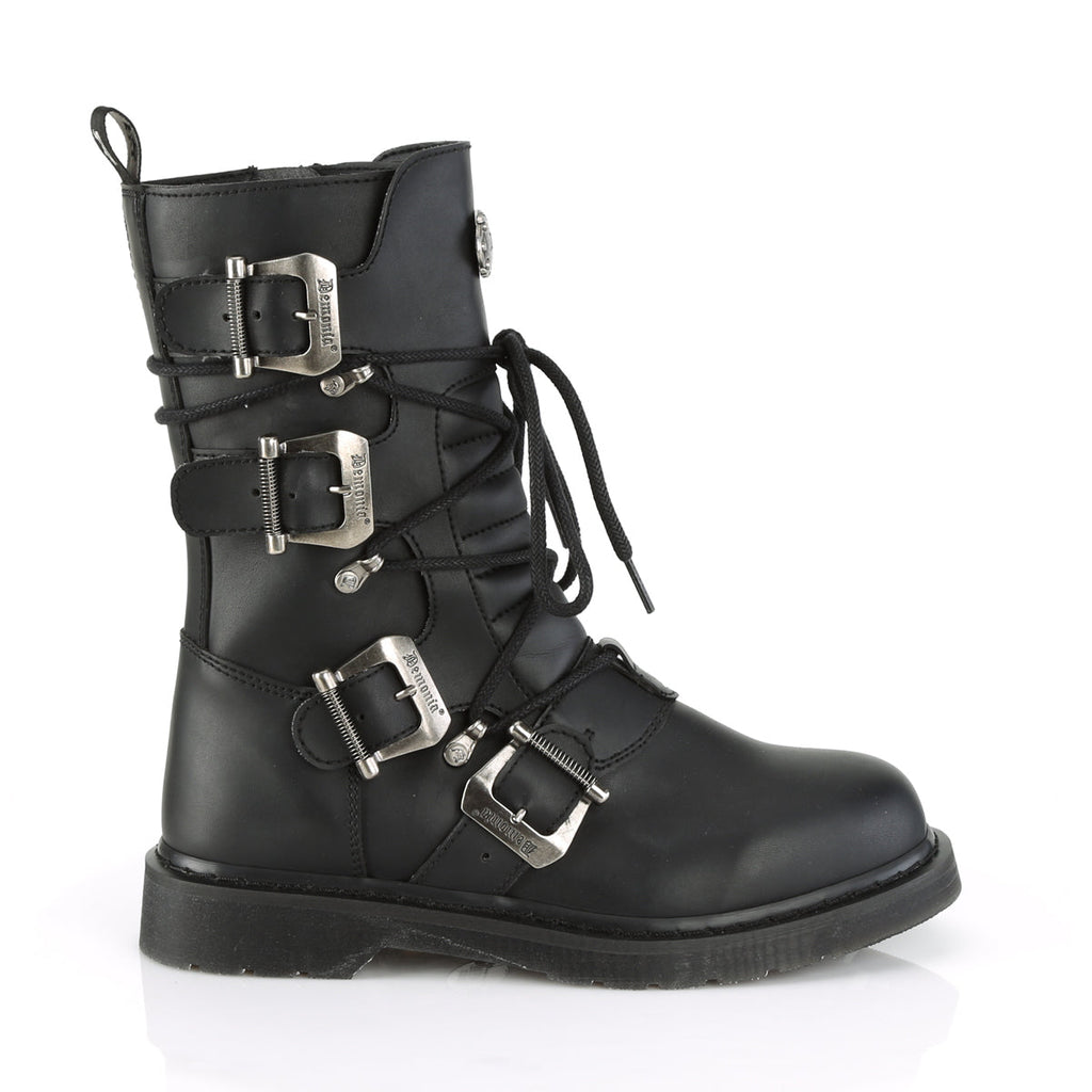 DemoniaCult Mens Boots BOLT-265 Blk Vegan Leather
