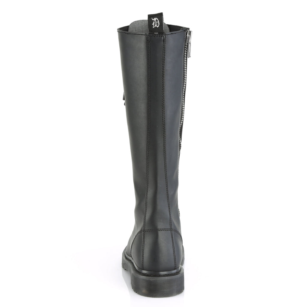 DemoniaCult Mens Boots BOLT-400 Blk Vegan Leather