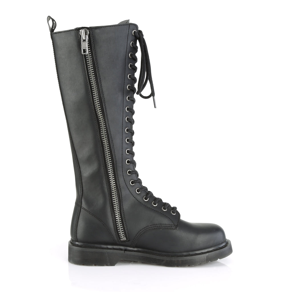 DemoniaCult Mens Boots BOLT-400 Blk Vegan Leather