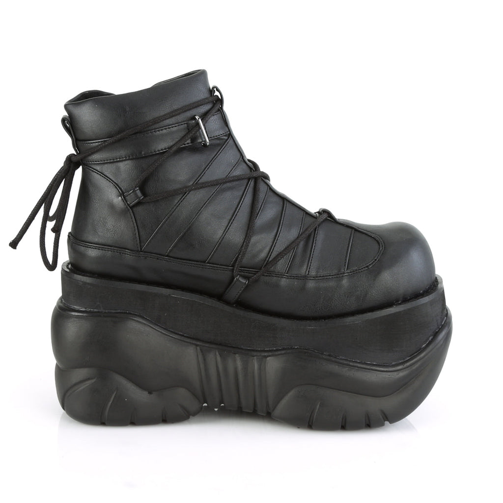 DemoniaCult Mens Boots BOXER-13 Blk Vegan Leather