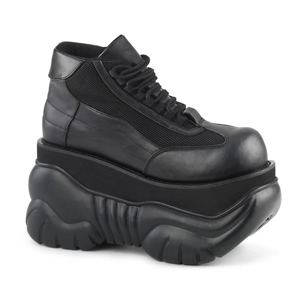 DemoniaCult Mens Boots BOXER-01 Blk Vegan Leather