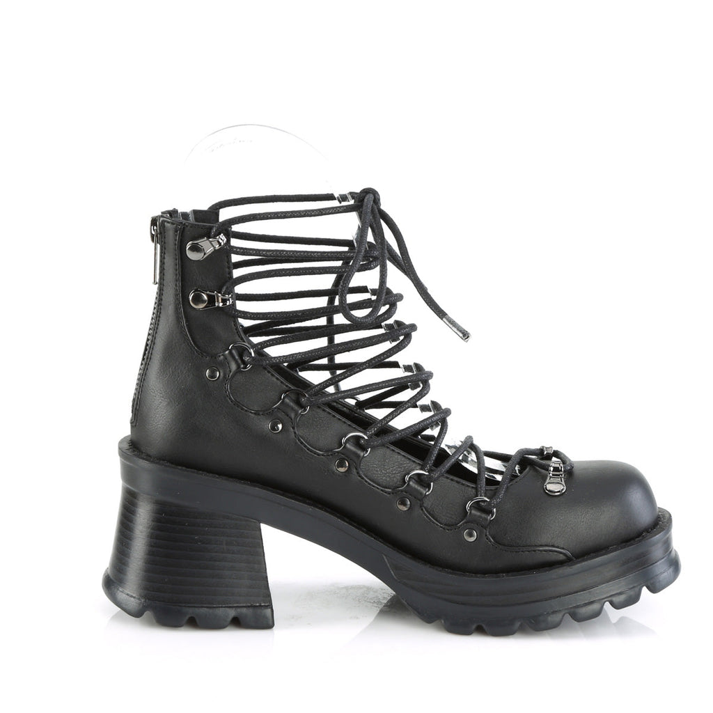 DemoniaCult  Pumps BRATTY-32 Blk Vegan Leather